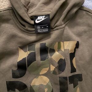 Nike Olive Hoodie with Camo 'Just Do It'